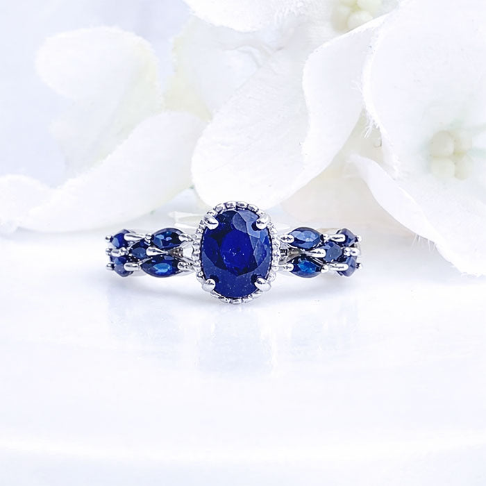 Royal Marquise Sapphire Statement Ring