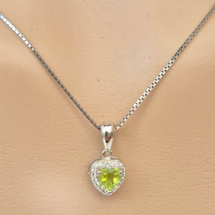 Romantic Heart Peridot Set