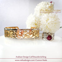 Arabian Designs Cuff Bracelet & Ring