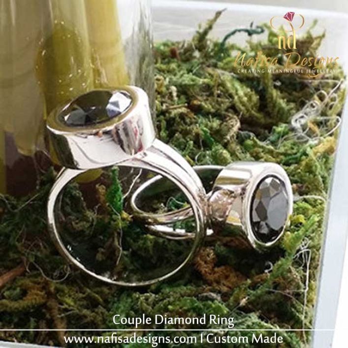 Black Diamond Ring for Him & Her