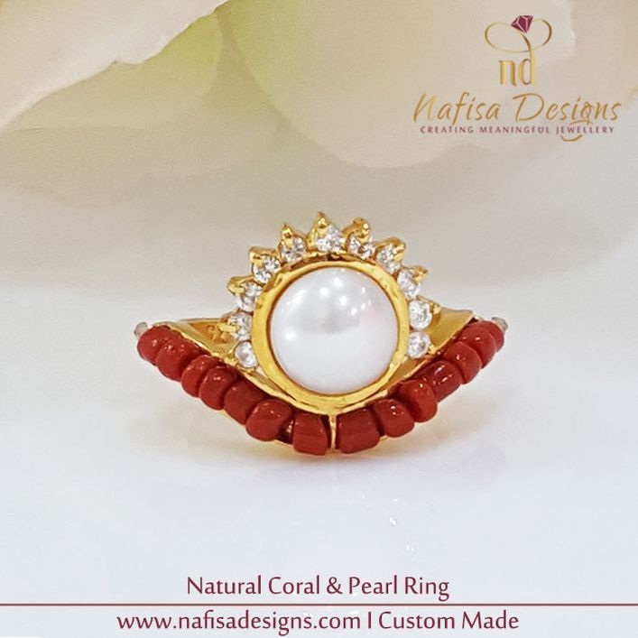 Natural Coral & Pearl Set