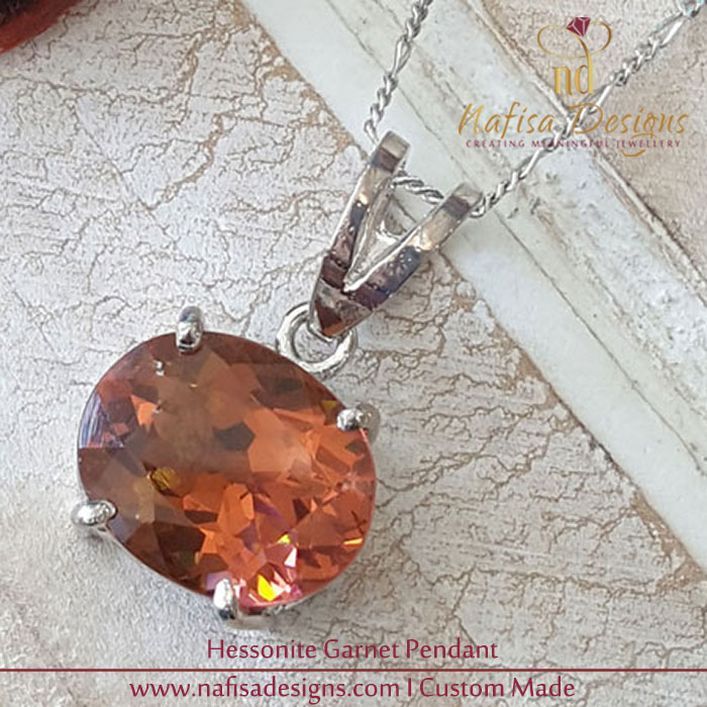 Hessonite Garnet Pendant