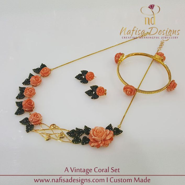A Vintage Coral Set