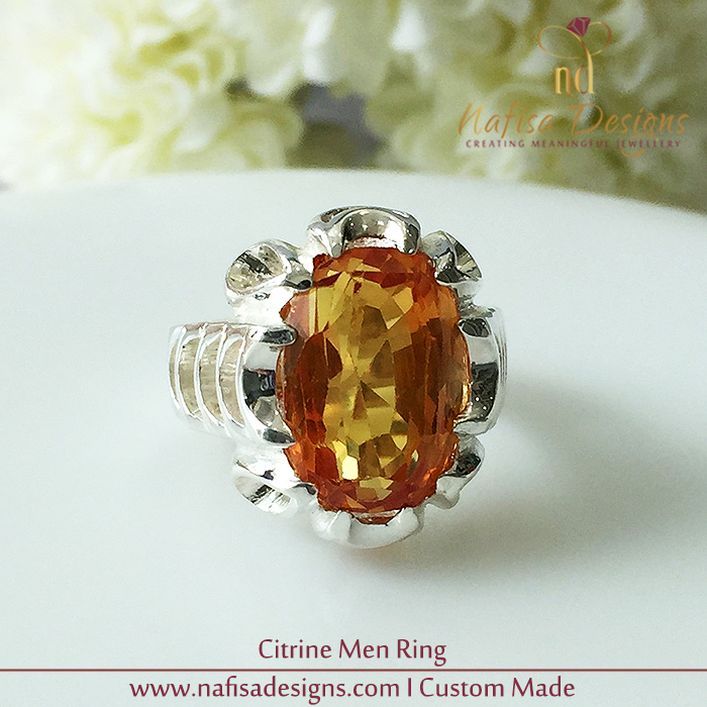 Citrine Men Ring
