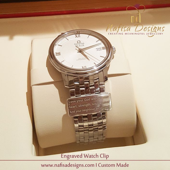 Engraved Watch Clip