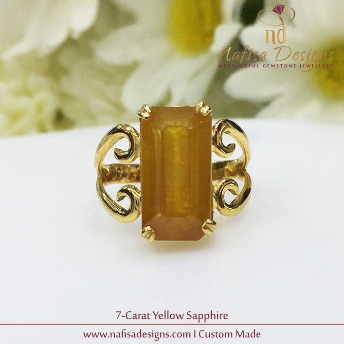 7-carat Yellow Sapphire Ring