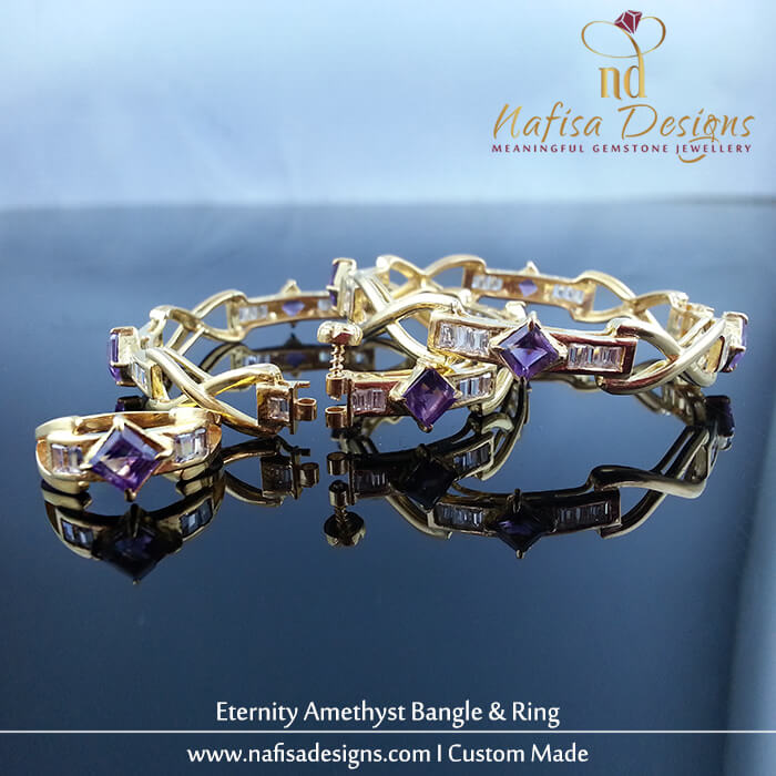 Eternity Amethyst Bangle & Ring