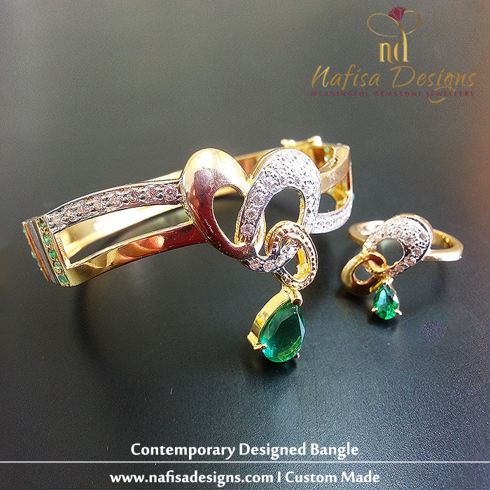 Contemporary Designed Bracelet & Ring