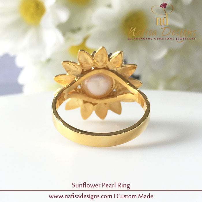 Sunflower Pearl Ring