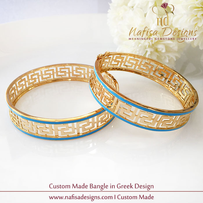 Custom Made Bangle In Greek Design