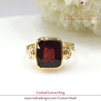 Cocktail Garnet Ring