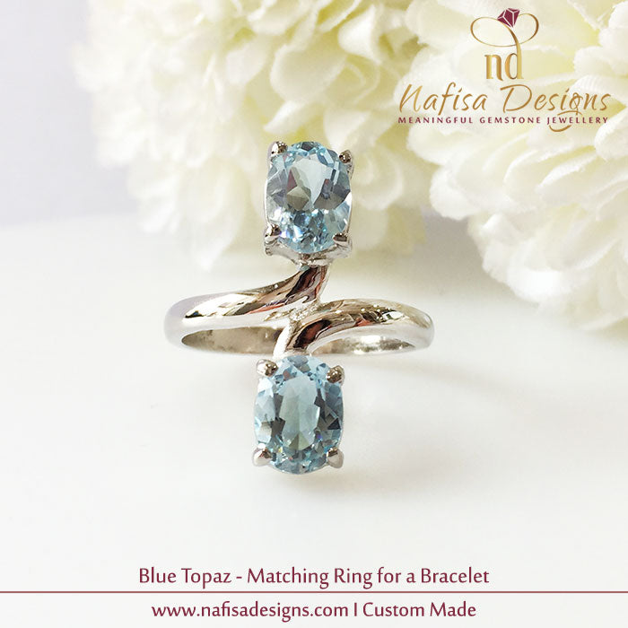 Blue Topaz - Matching Ring for a Bracelet