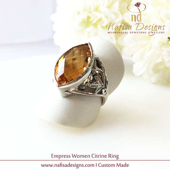 Empress Women Citrine Ring