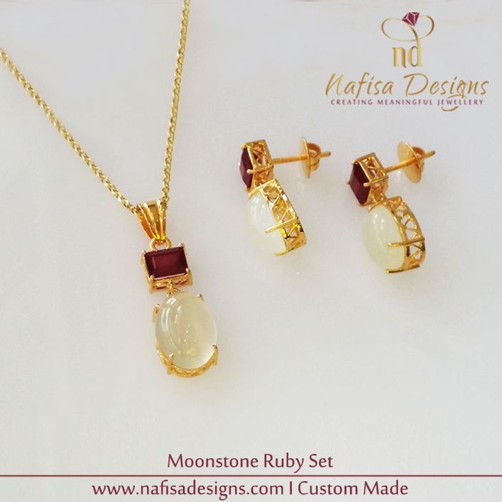 Moonstone Ruby Set