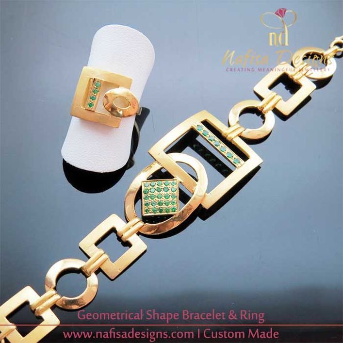 Geometrical Shape Bracelet & Ring