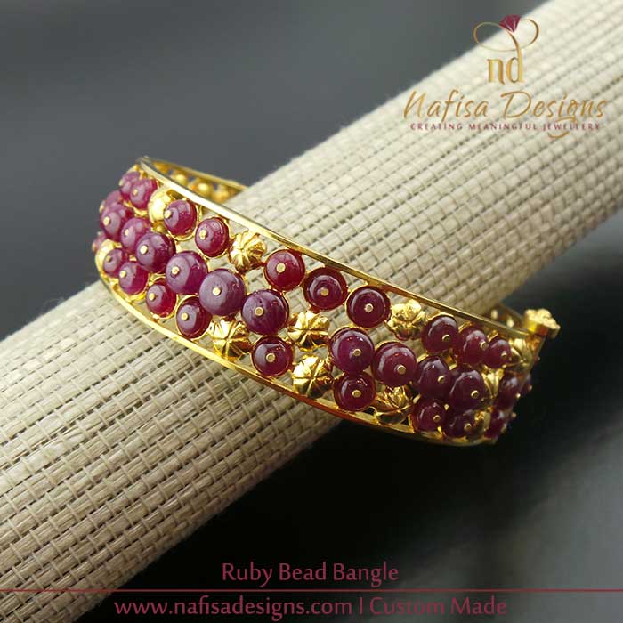 Ruby Bead Bangle
