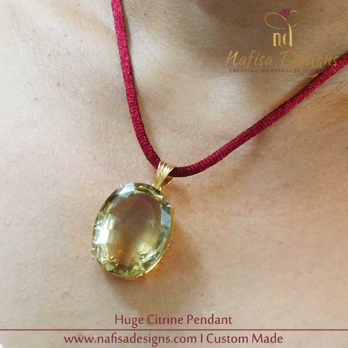 Huge Citrine Pendant