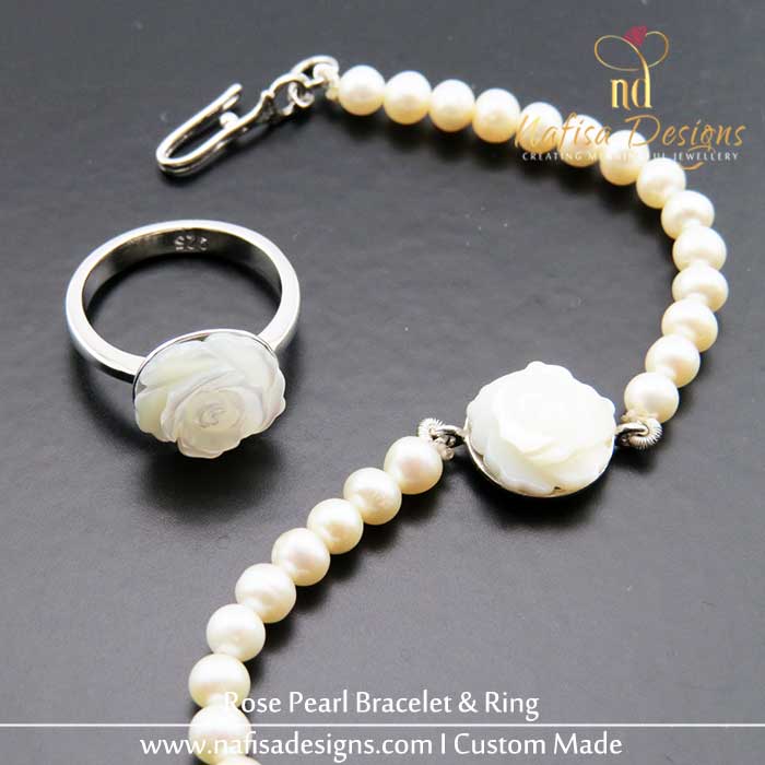  Mother Pearl Bracelet & Ring