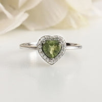 Romantic Heart Peridot Set