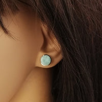 blue larimar earrings for women in silver 925