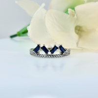 Blue Sapphire Set Woman 925 Silver Birthstone Birth Gem September Birthstone Earrings Necklace Ring Manchester UK Jewellery Party Wear Wedding Jewellery Authentic Birthstones