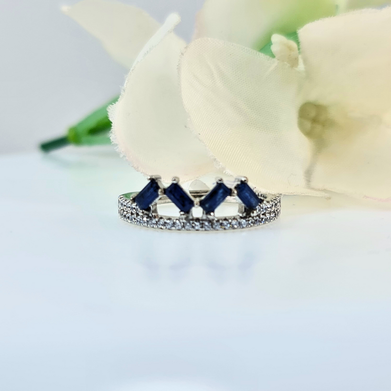 Blue Sapphire Set Woman 925 Silver Birthstone Birth Gem September Birthstone Earrings Necklace Ring Manchester UK Jewellery Party Wear Wedding Jewellery Authentic Birthstones
