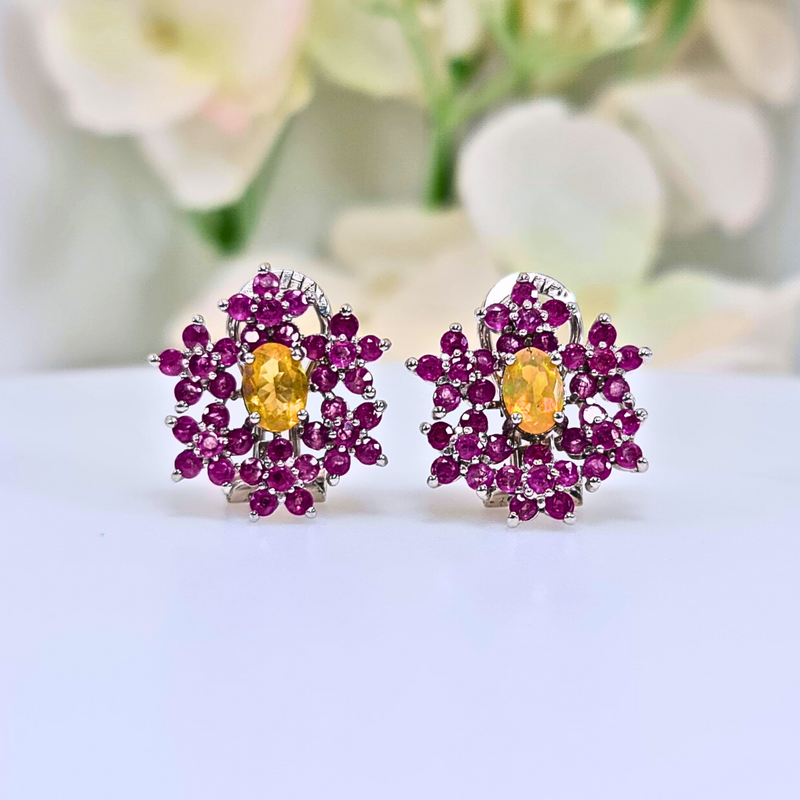 Ruby Earrings Woman Earrings Opal Earrings Party Wear Luxury brand in Jewellery top 10 original authentic real pure Gemstone U.K. UK, England Manchester Global Shipping Free delivery Ships to USA Gemstone real original high-quality designer best latest br