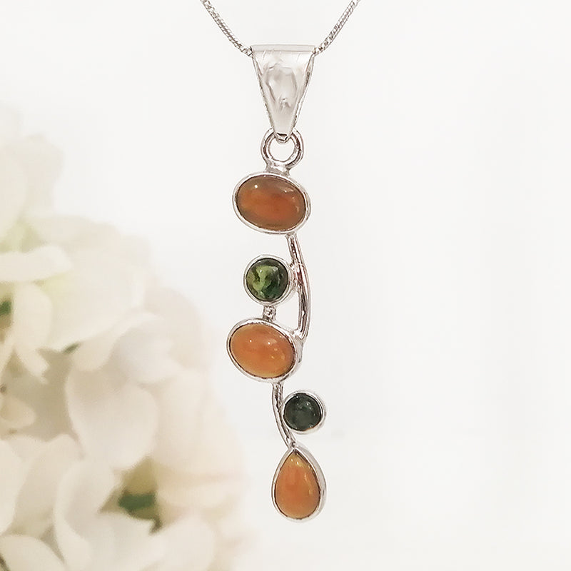 Opal & Tourmaline Pendant