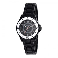 Henley Ladies Enamelled Round Case Black sunray Black dial Bracelet Watch H07241.3