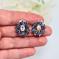 Sapphire Opal Earrings Party Wear Luxury brand in Jewellery top 10 original authentic real pure Gemstone U.K. UK