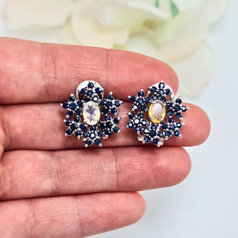 Sapphire Opal Earrings Party Wear Luxury brand in Jewellery top 10 original authentic real pure Gemstone U.K. UK