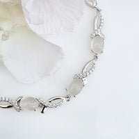 Moonlit Oval Moonstone Bracelet
