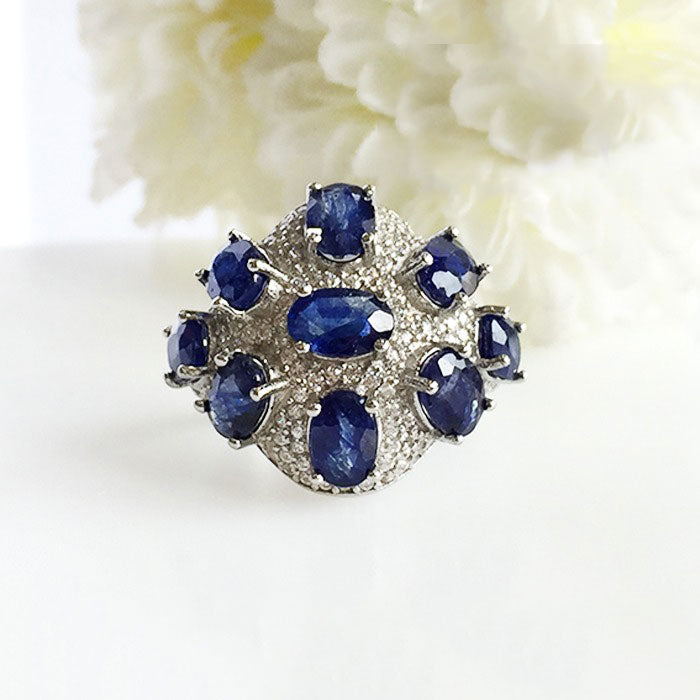 Posh Blue Sapphire Ring
