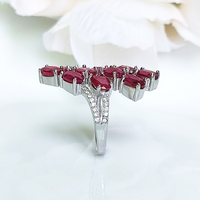 Intriguing Multi Ruby Ring
