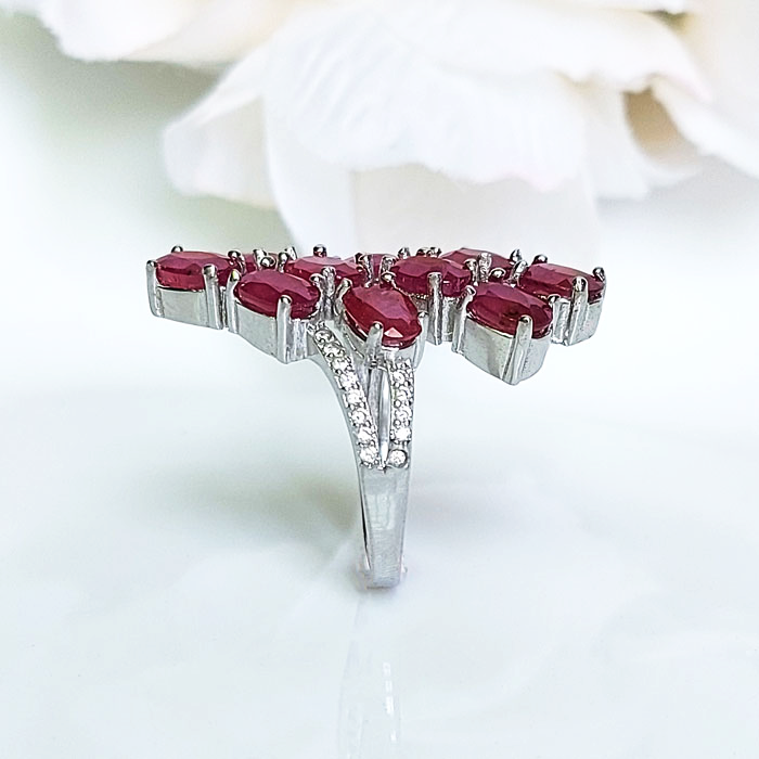 Intriguing Multi Ruby Ring