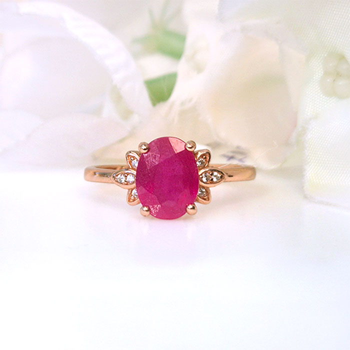 Where Beauty Meets Your Inner Strength - Rose Gold Oval Ruby Ring