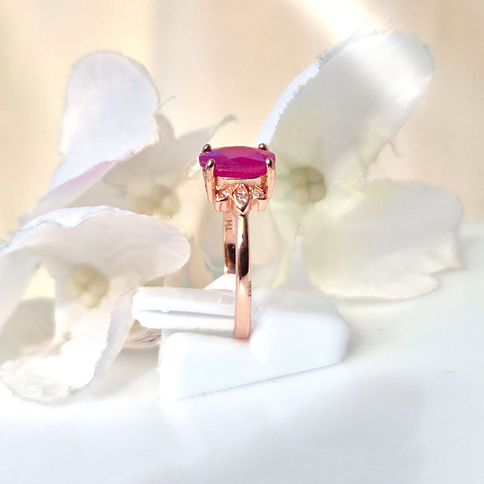Where Beauty Meets Your Inner Strength - Rose Gold Oval Ruby Ring