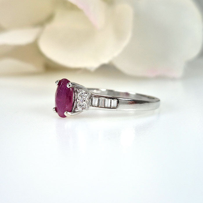 Oval Ruby - Royal Fire With Elegant Ring Design