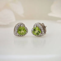 Romantic Heart Peridot Set