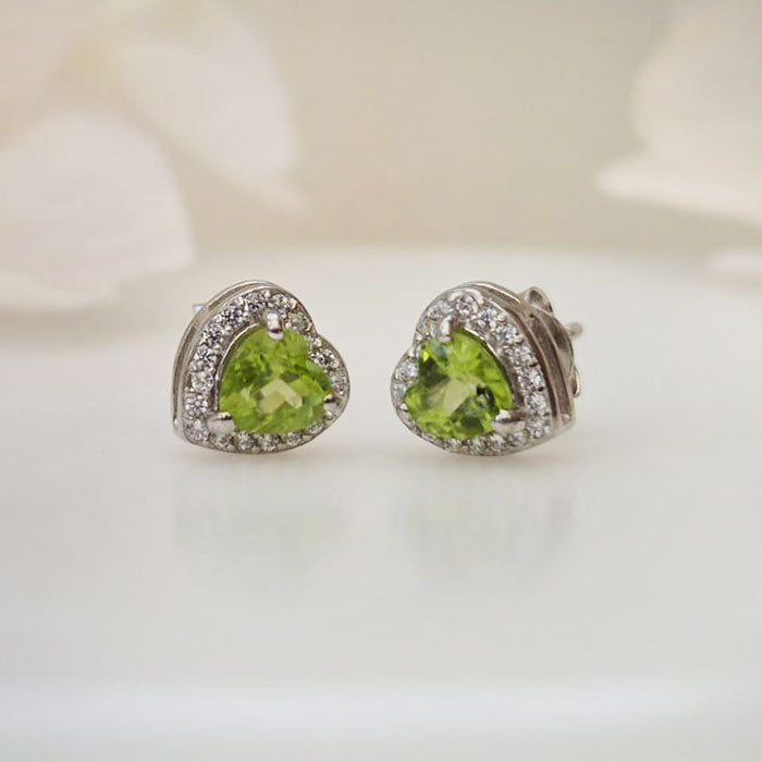 Romantic Heart Peridot Set