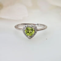 Romantic Heart Peridot Set
