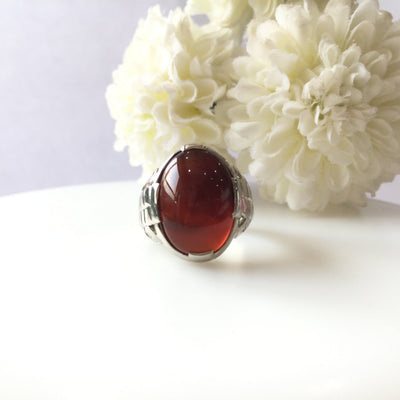 Brown Yemeni Akeek Men Ring
