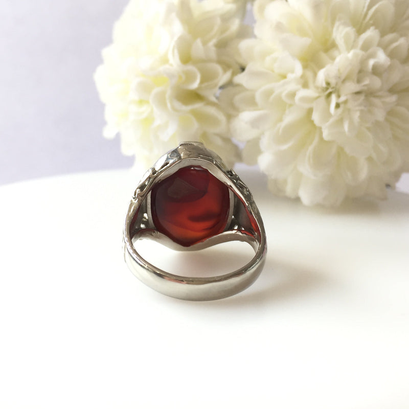 Brown Yemeni Akeek Men Ring