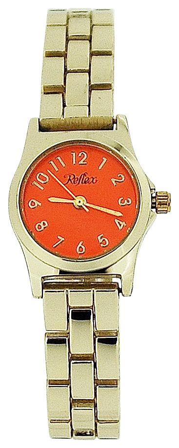 Reflex Ladies Analogue Orange Dial Yellow Tone Metal Bracelet Strap Watch LB109 NEEDS BATTERY