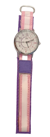 Relda Time Teacher Children's Analogue Velcro Strap Girl's Watch REL81 NEEDS BATTERY