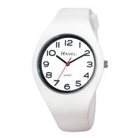 Ravel Unisex Large Comfort Fit White Silicone Watch R1804.44