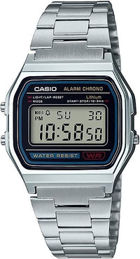 Casio Men's Digital Watch with Stainless Steel Bracelet Watch - A158WA-1DF