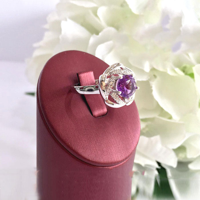 Amethyst Ring & Earrings Set