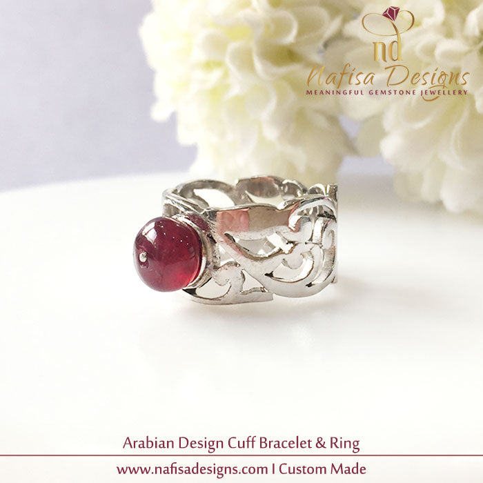 Arabian designs cuff Bracelet & Ring