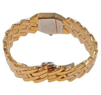 Clasico Ladies Water Resistant Bling Gold Dial Gold Metal Strap Bracelet Watch